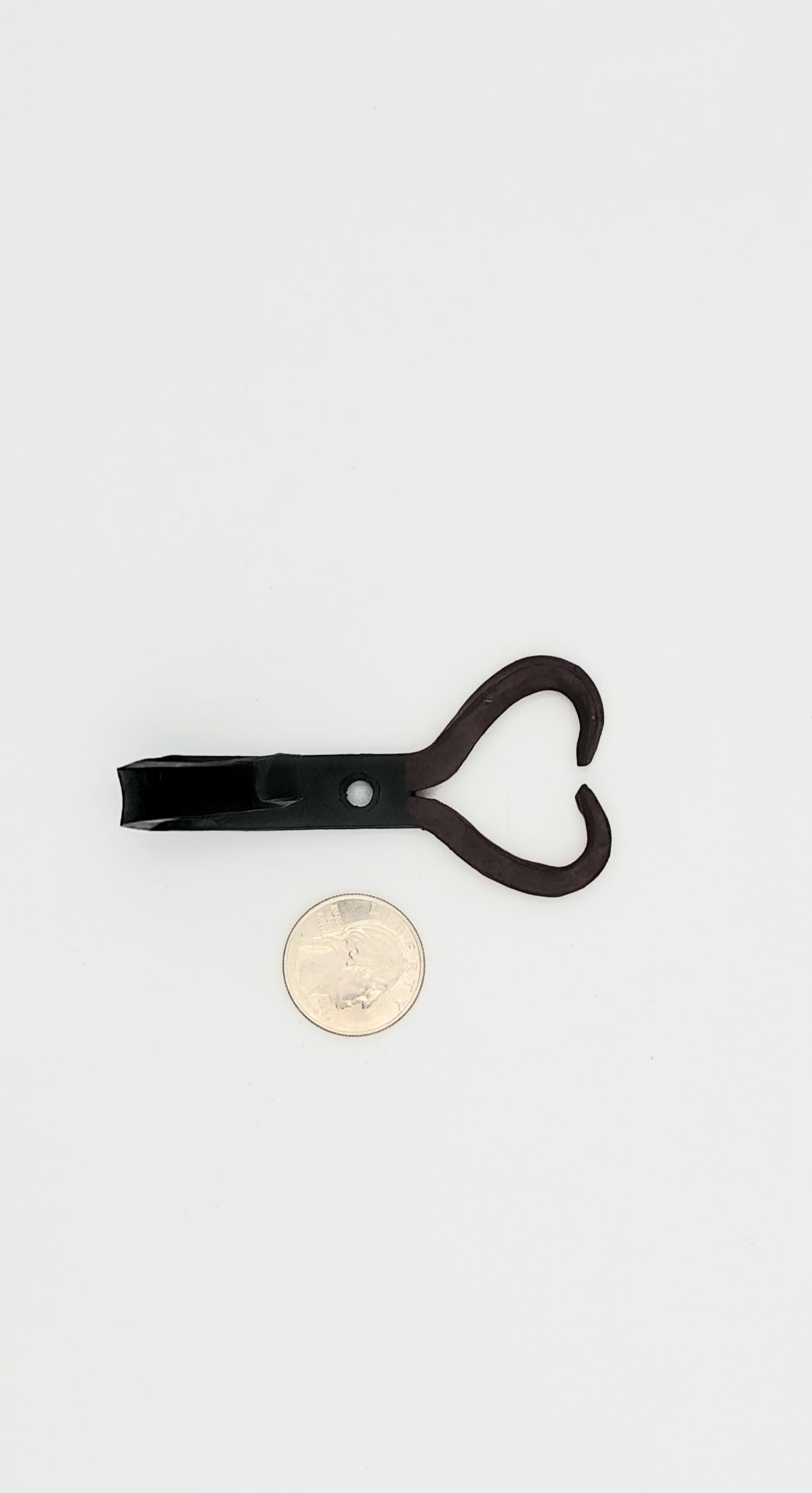 Wrought Iron Heart Hook - Painted