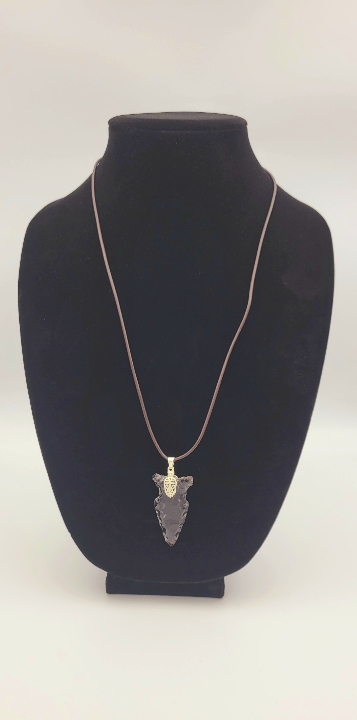 Black Obsidian Arrowhead Necklace