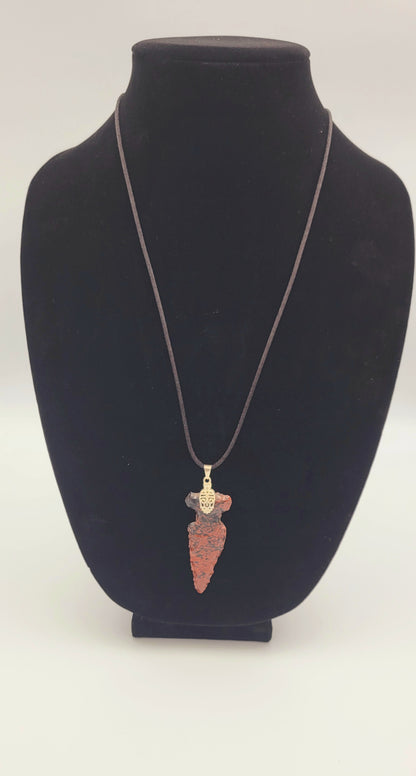 Mahogany Obsidian Arrowhead Necklace
